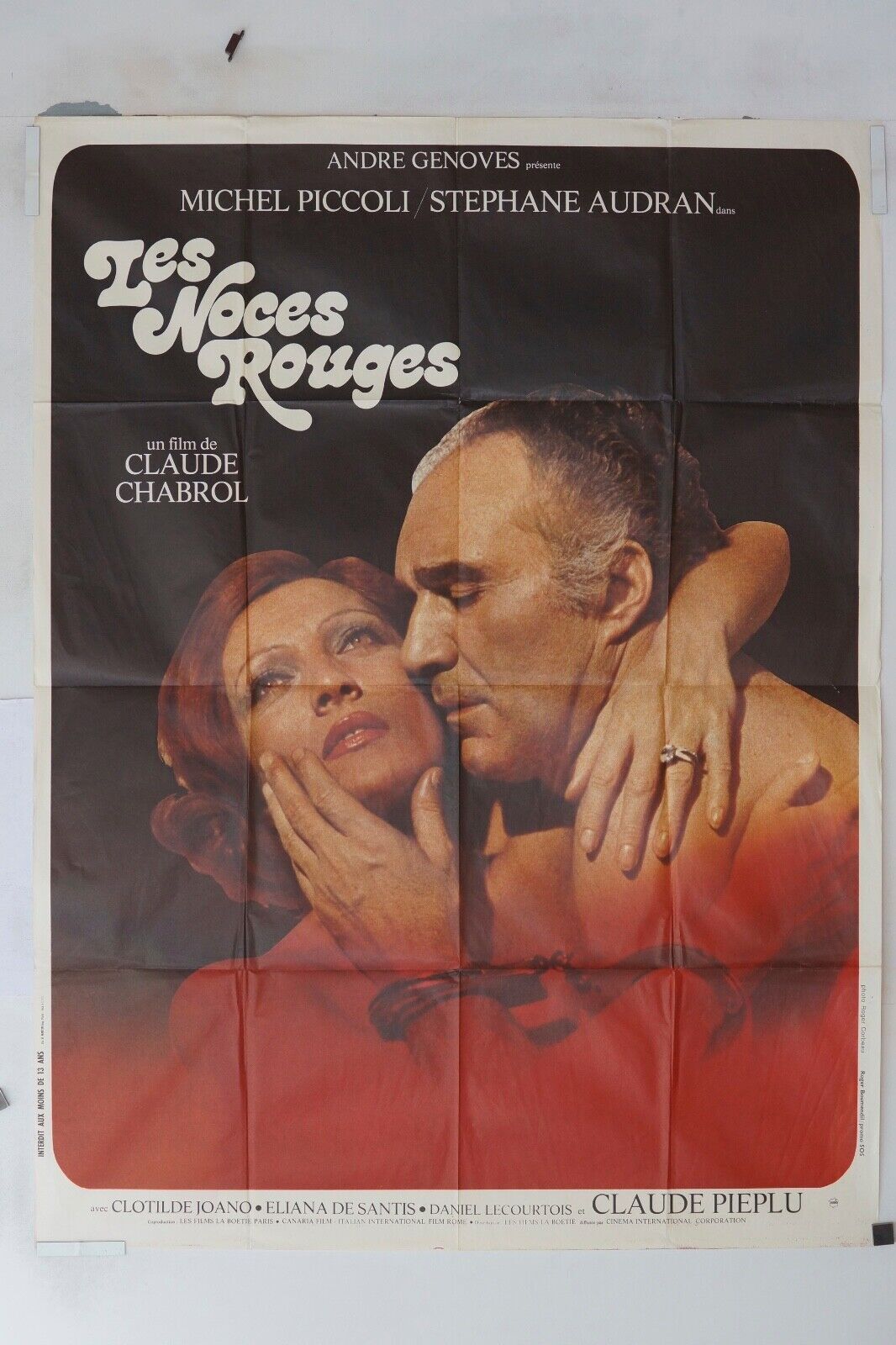 LES NOCES ROUGES MOVIE POSTER ORIGINAL 120x160 MICHEL PICCOLI