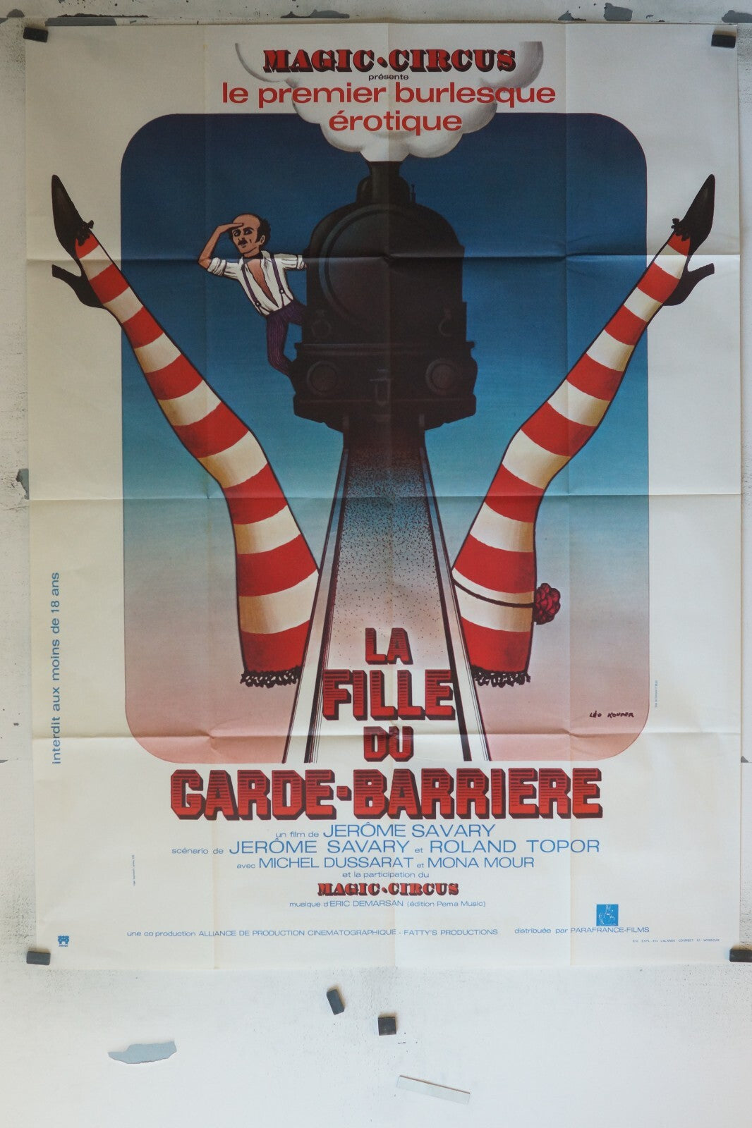 LA FILLE DU GARDE BARRIÈRE 120x160 ORIGINAL MOVIE POSTER JÉRÔME SAVARY