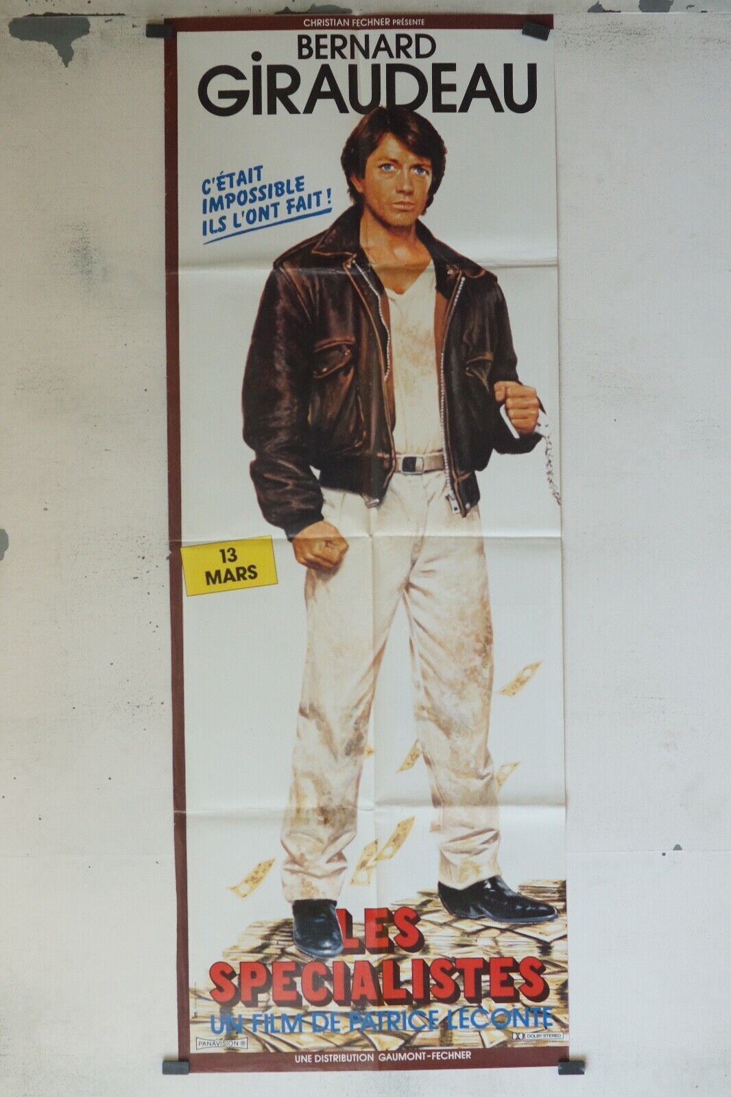 LES SPÉCIALISTES MOVIE POSTER ORIGINAL 60x160 BERNARD GIRAUDEAU