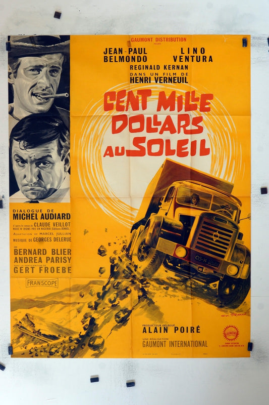 CENT MILLE DOLLARS AU SOLEIL JEAN-PAUL BELMONDO POSTER ORIGINAL 120x160