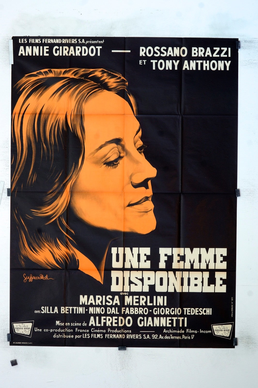 UNE FEMME DISPONIBLE ANNIE GIRARDOT POSTER ORIGINAL (120x160)