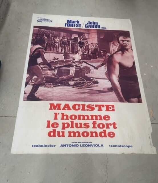 MACISTE, L'HOMME LE PLUS FORT DU MONDE, MOVIE POSTER ORIGINAL 120x160