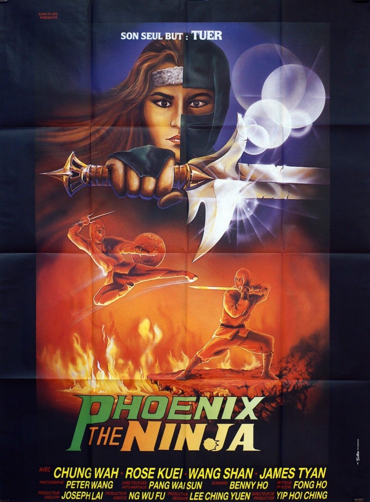 PHOENIX THE NINJA, 1981 MOVIE POSTER ORIGINAL 120x160