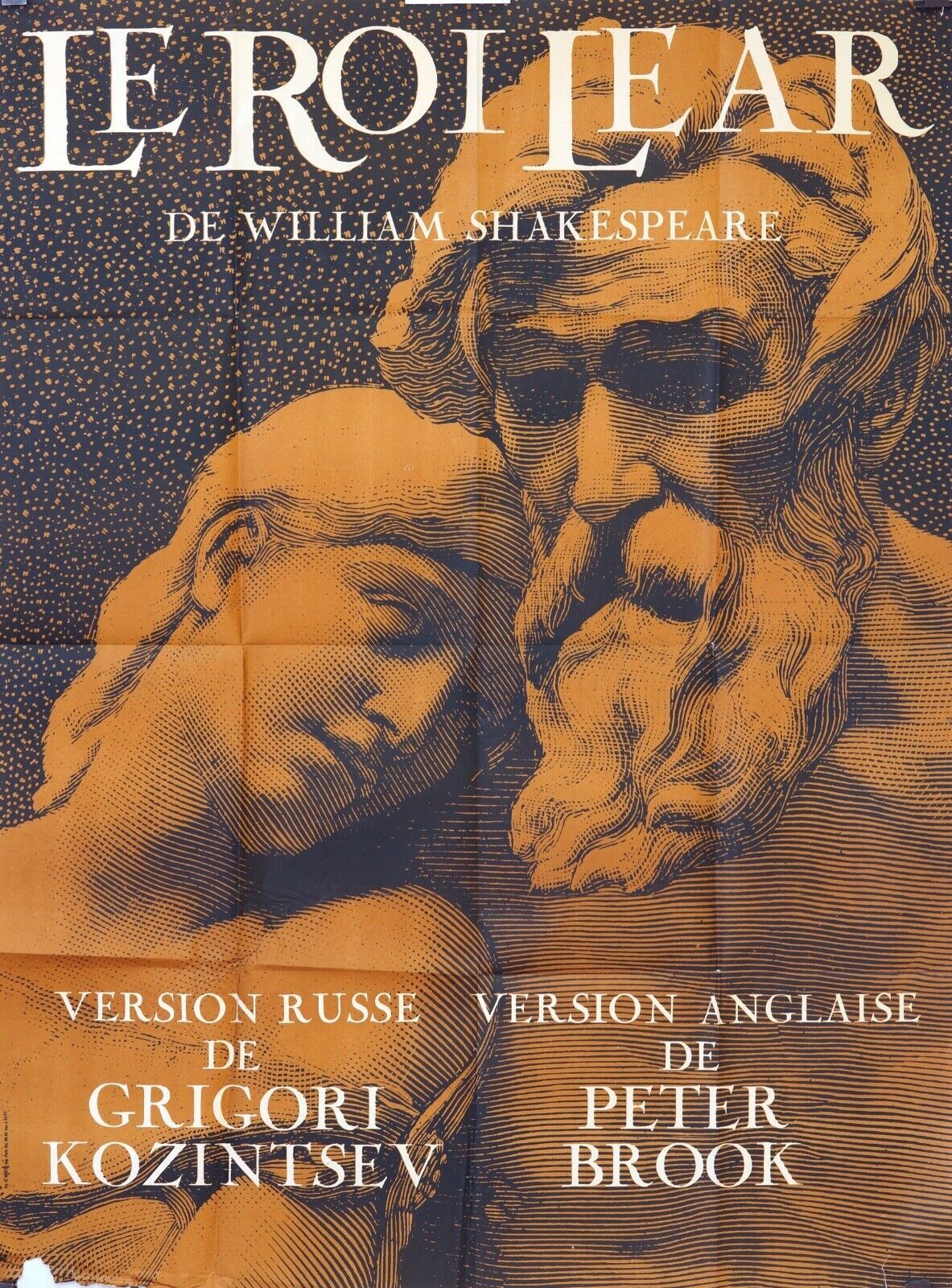 LE ROI LEAR ORIGINAL MOVIE POSTER ORIGINAL (120x160)  WILLIAM SHEKESPEARE