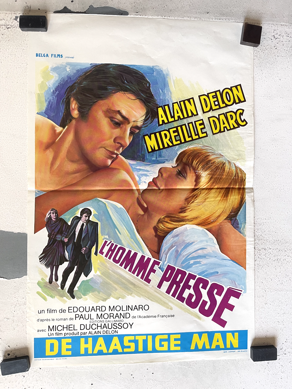 L’HOMME PRESSE MOVIE POSTER ORIGINAL (55X37) ALAIN DELON