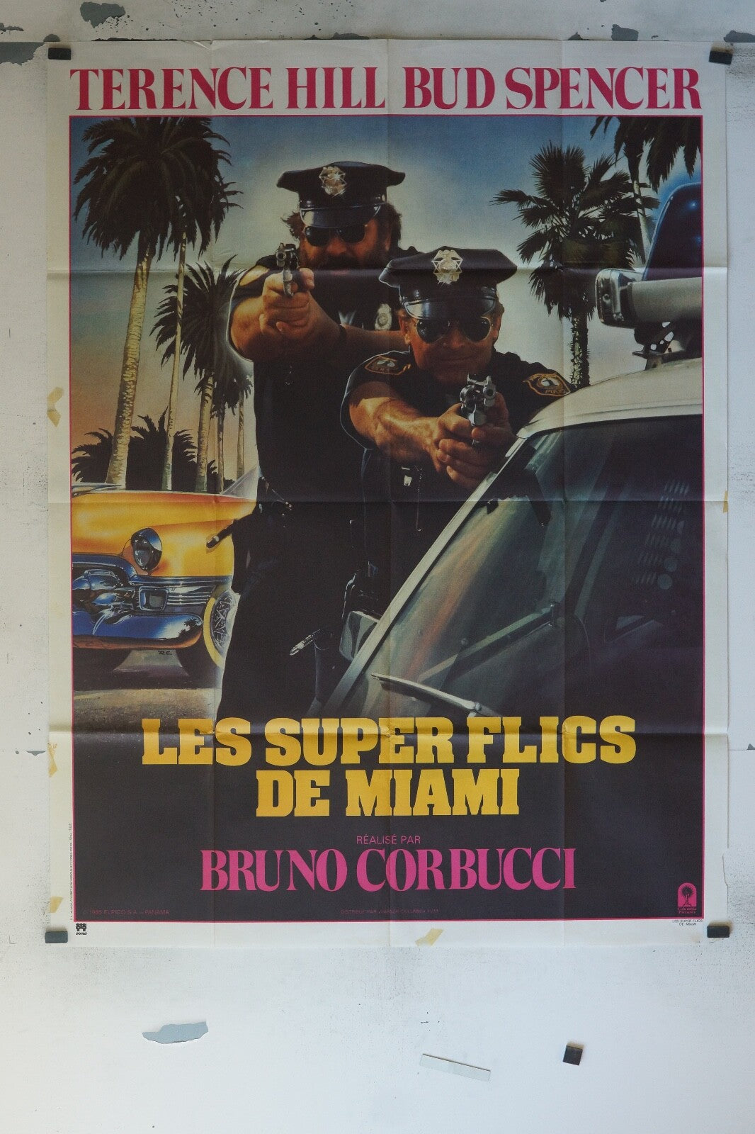 LES SUPERFLICS DE MIAMI MOVIE POSTER ORIGINAL 120x160 TERENCE HILL
