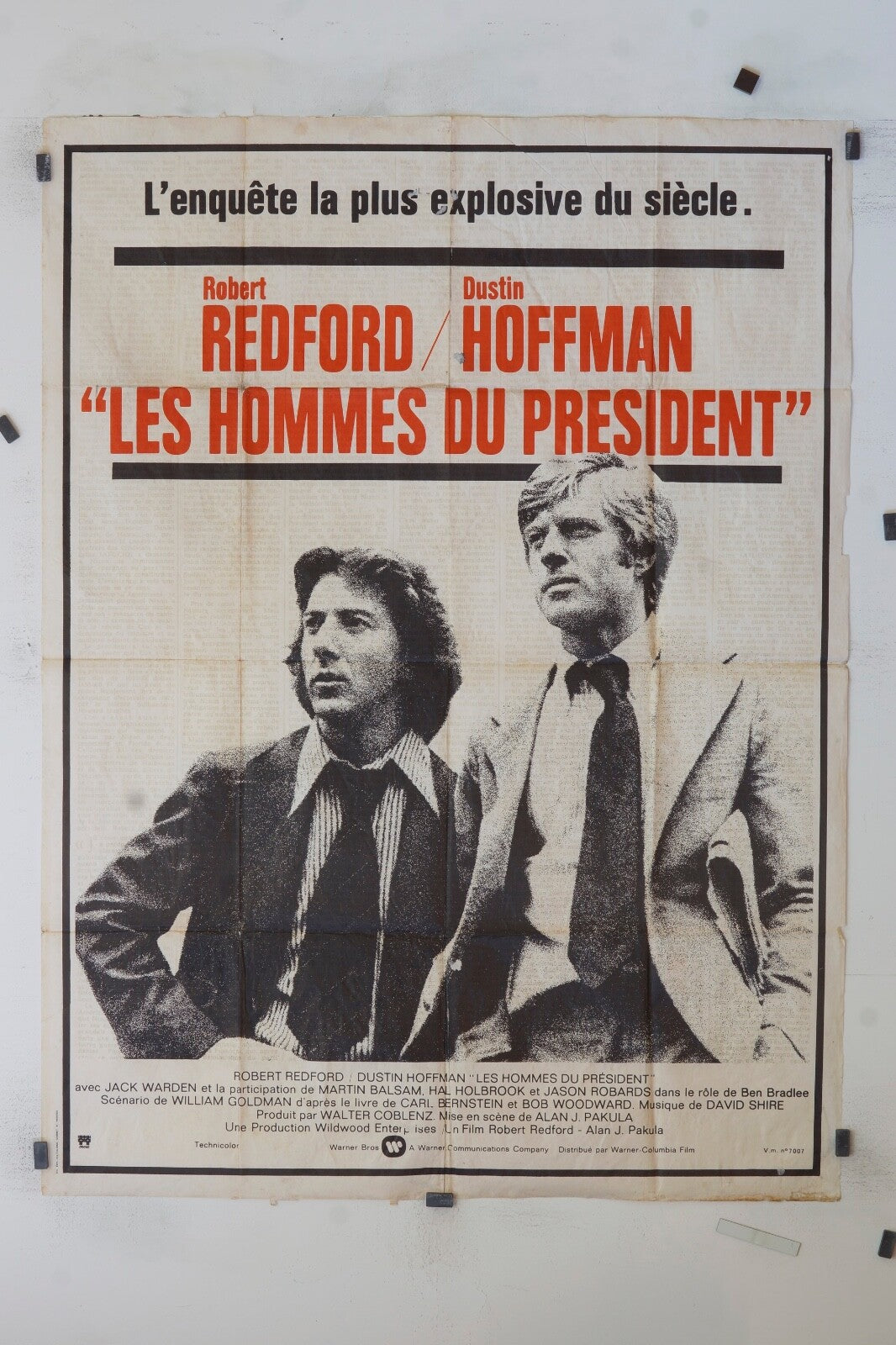 LES HOMMES DU PRÉSIDENT ROBERT REDFORD ORIGINAL MOVIE POSTER 120X160