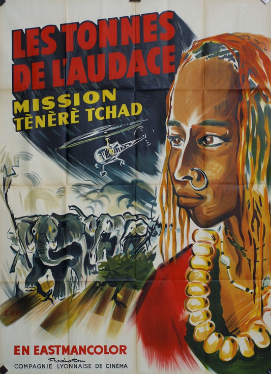 LES TONNES DE L’AUDACE MISSION TÉNÈRÈ TCHAD MOVIE POSTER ORIGINAL 120x160