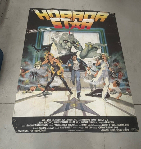 HORROR STAR, MOVIE POSTER ORIGINAL SUR KRAFT 120X160
