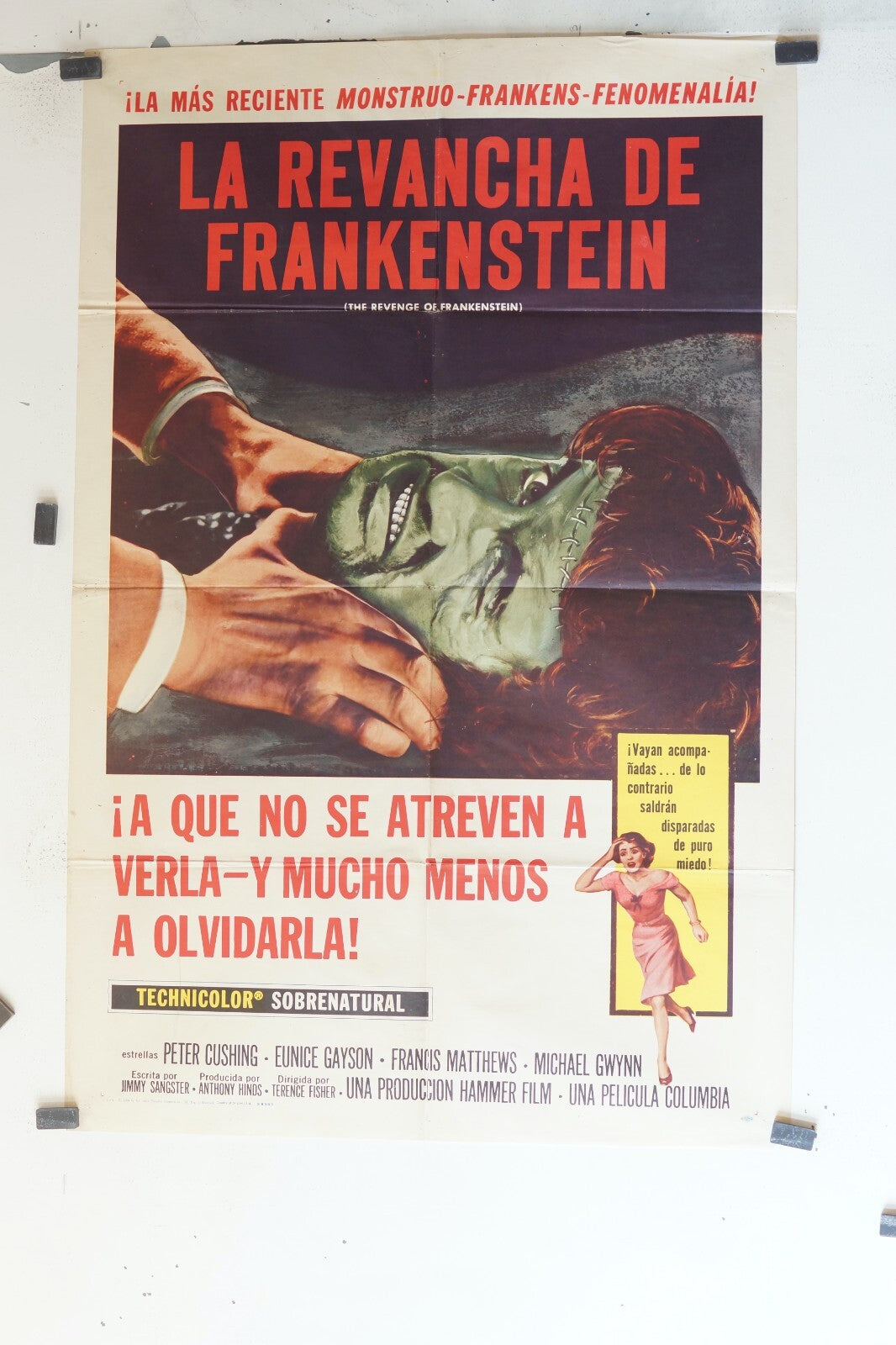 LA REVANCHA DE FRANKENSTEIN (70X100) ORIGINAL MOVIE POSTER PETER CUSHING