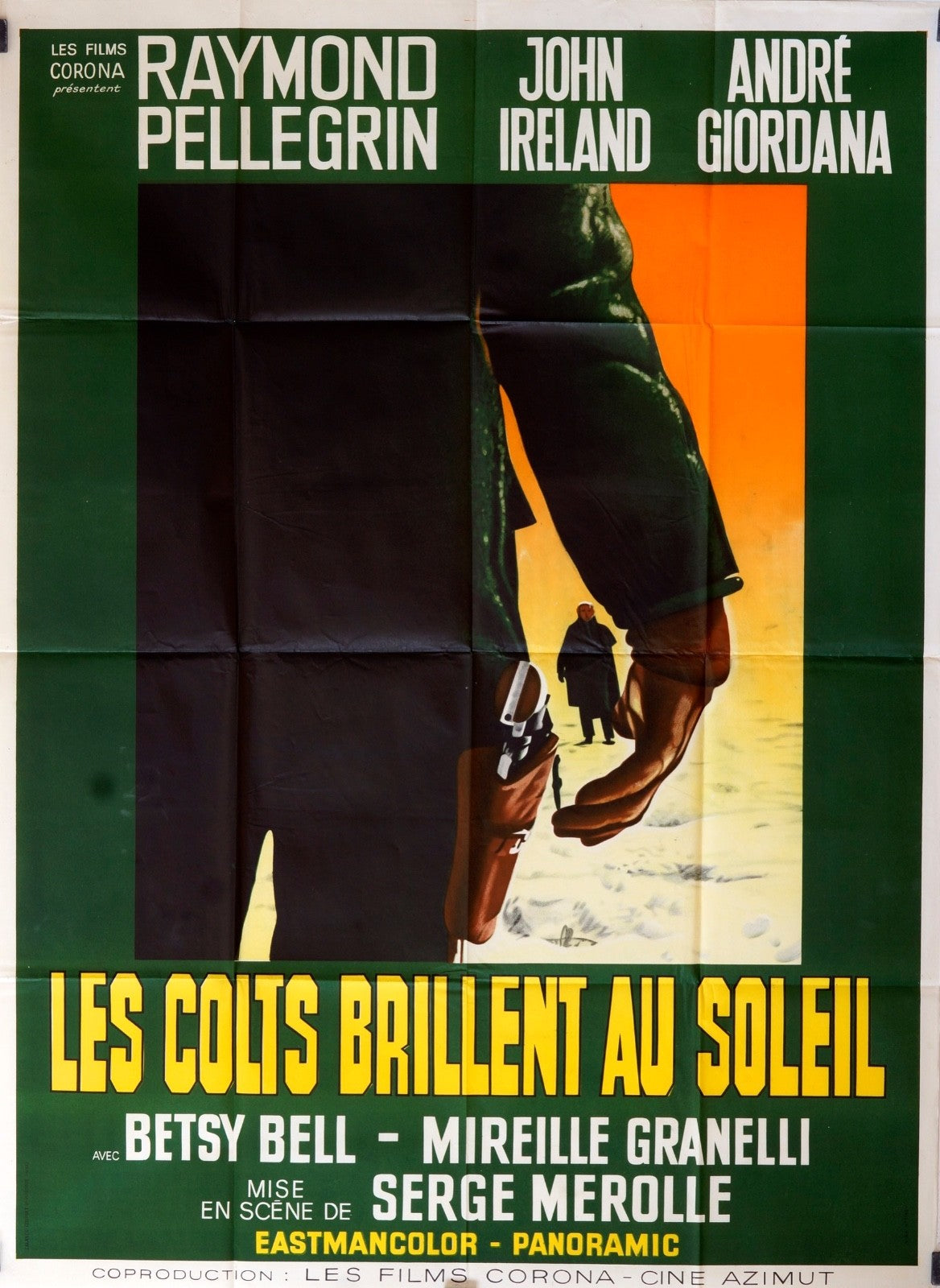 LES COLTS BRILLENT AU SOLEIL RAYMOND PELLEGRIN MOVIE POSTER ORIGINAL (120x160)