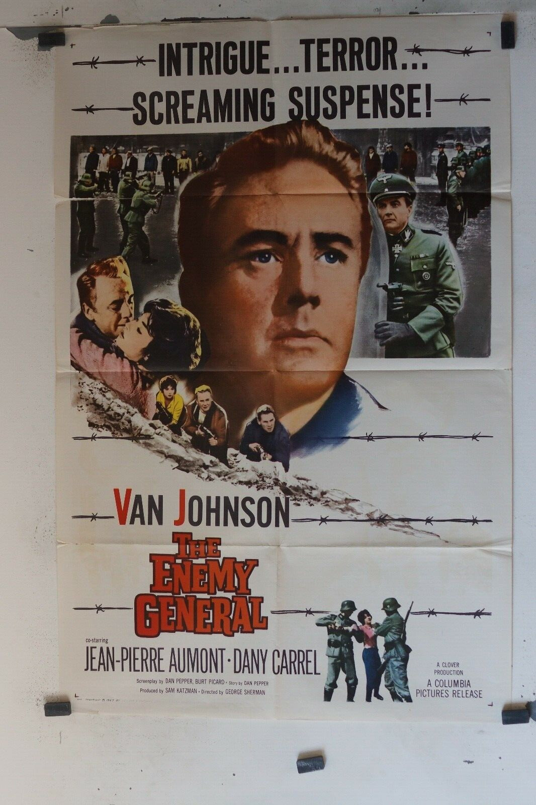 THE ENEMY GENERAL POSTER ORIGINAL 69x103, George Sherman, Van Johnson