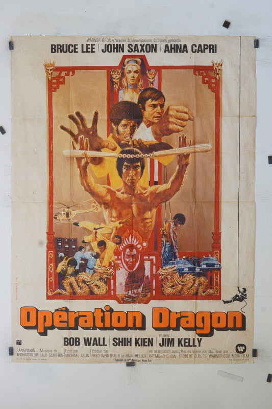 OPÉRATION DRAGON BRUCE LEE ORIGINAL MOVIE POSTER 120X160