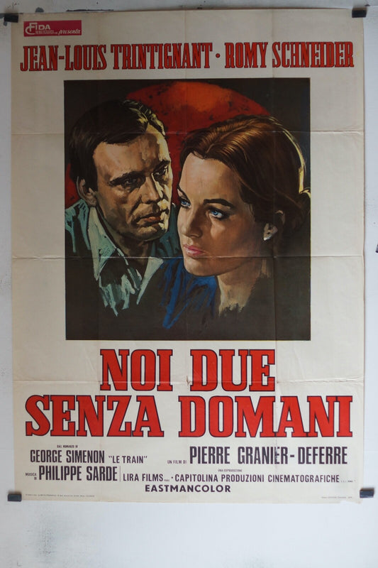 NOI DUE SENZA DOMANI (Le train), 197MOVIE POSTER ORIGINAL 120x160 Romy Schneider