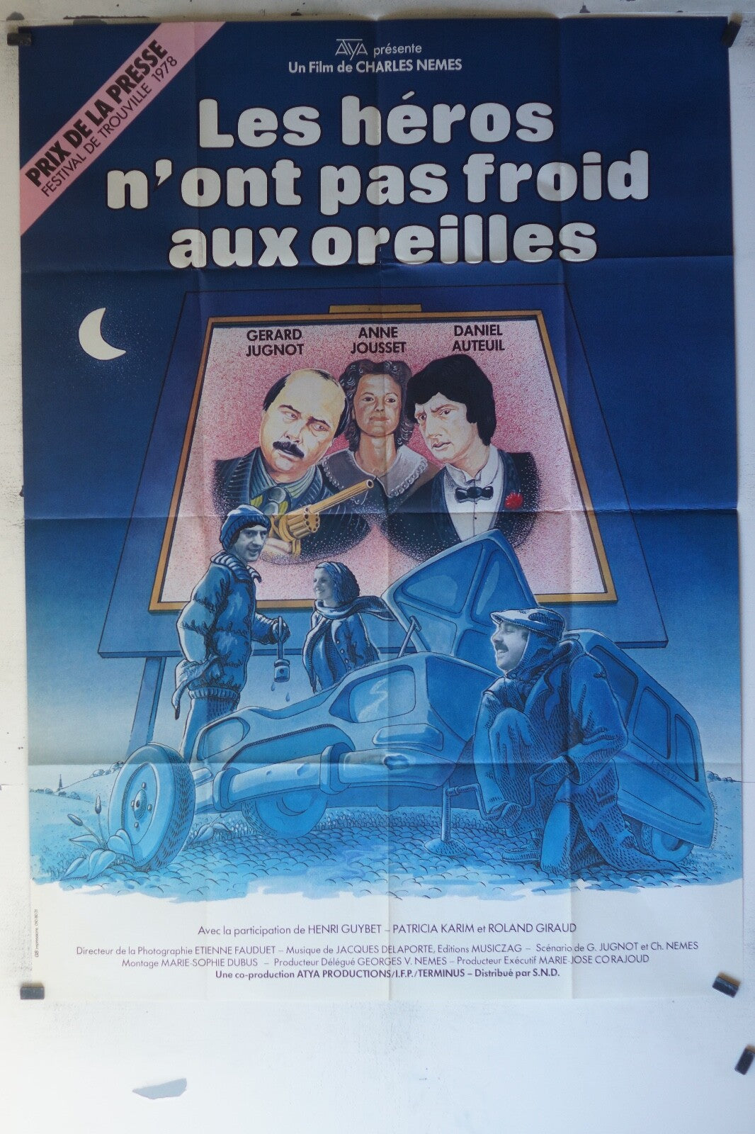 HEROS N’ONT PAS FROID AUX OREILLES (LES) POSTER ORIGINAL120x160 Daniel Auteil