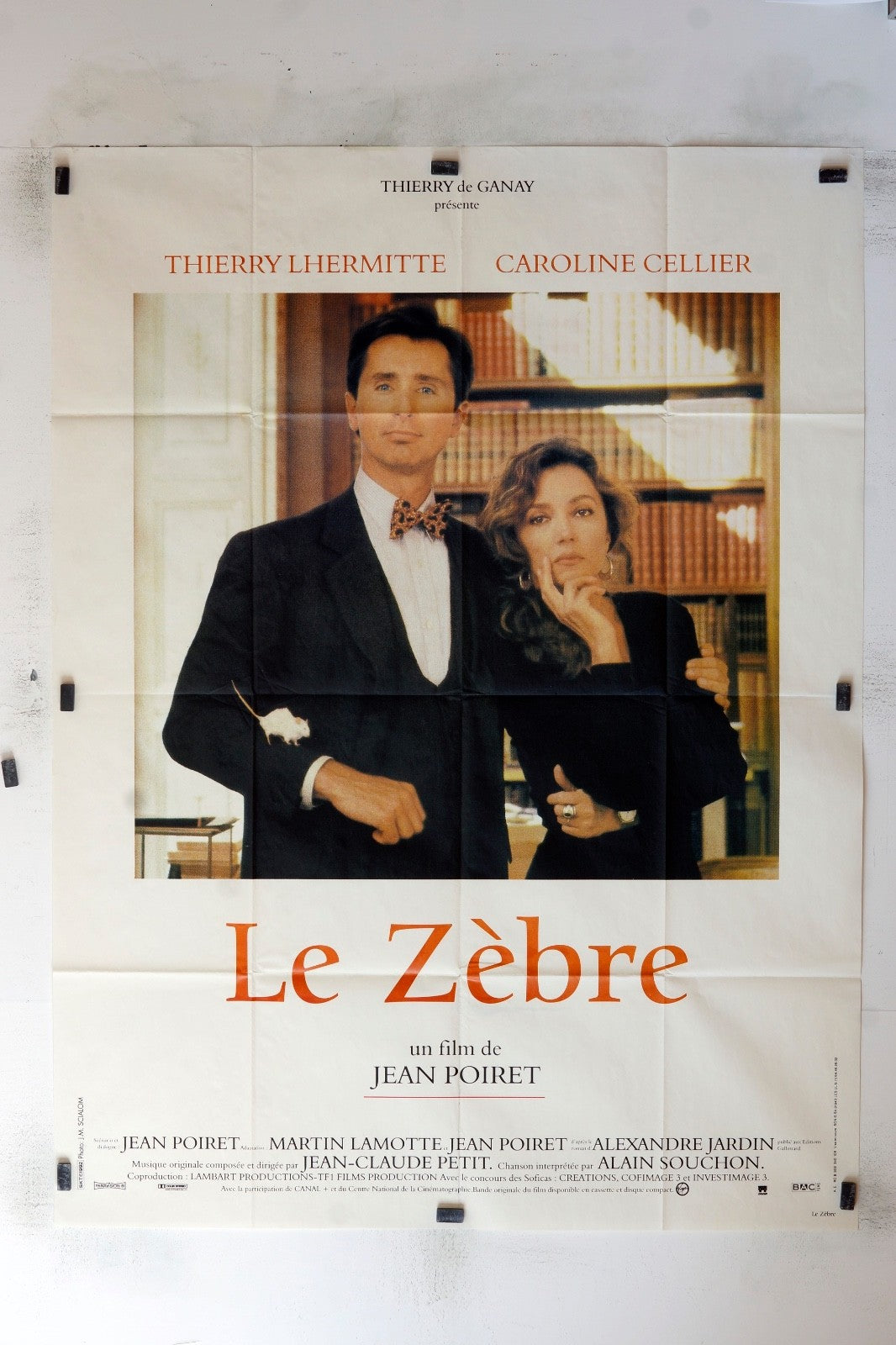 LE ZÈBRE JEAN POIRET 120x160 ORIGINAL MOVIE POSTER
