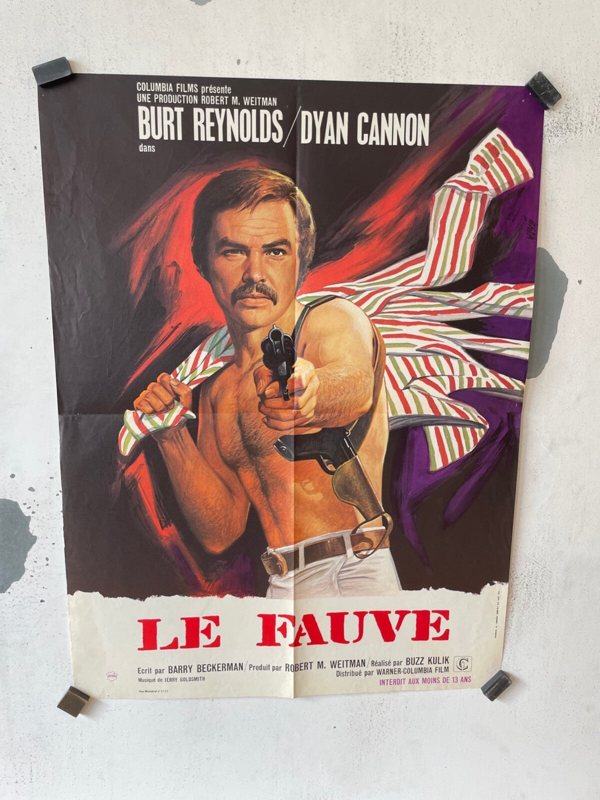 LE FAUVE MOVIE POSTER ORIGINAL (60X80) BURT REYNOLDS/ DYAN CANNON