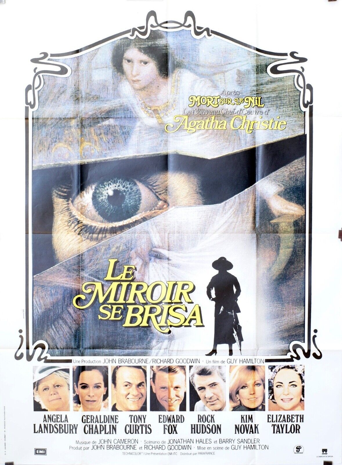 LE MIROIR SE BRISA MOVIE POSTER ORIGINAL 120x160 ANGELA LANDSBURY