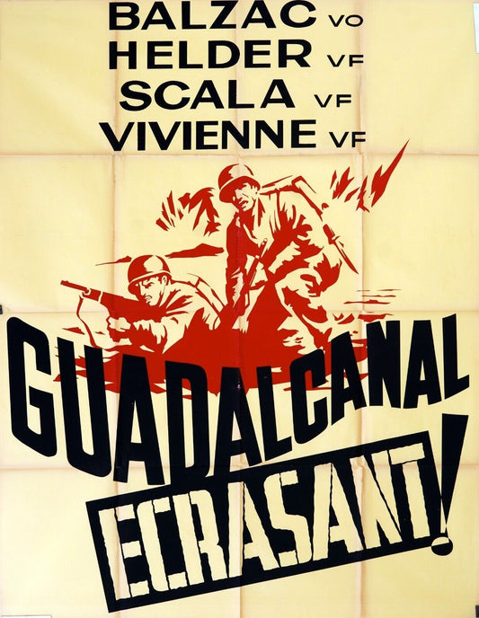 GUADALCANAL ECRASANT ! MOVIE POSTER ORIGINAL 120x160