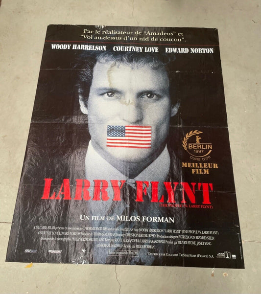 LARRY FLINT POSTER ORIGINAL 120x160 WOODY HARRELSON