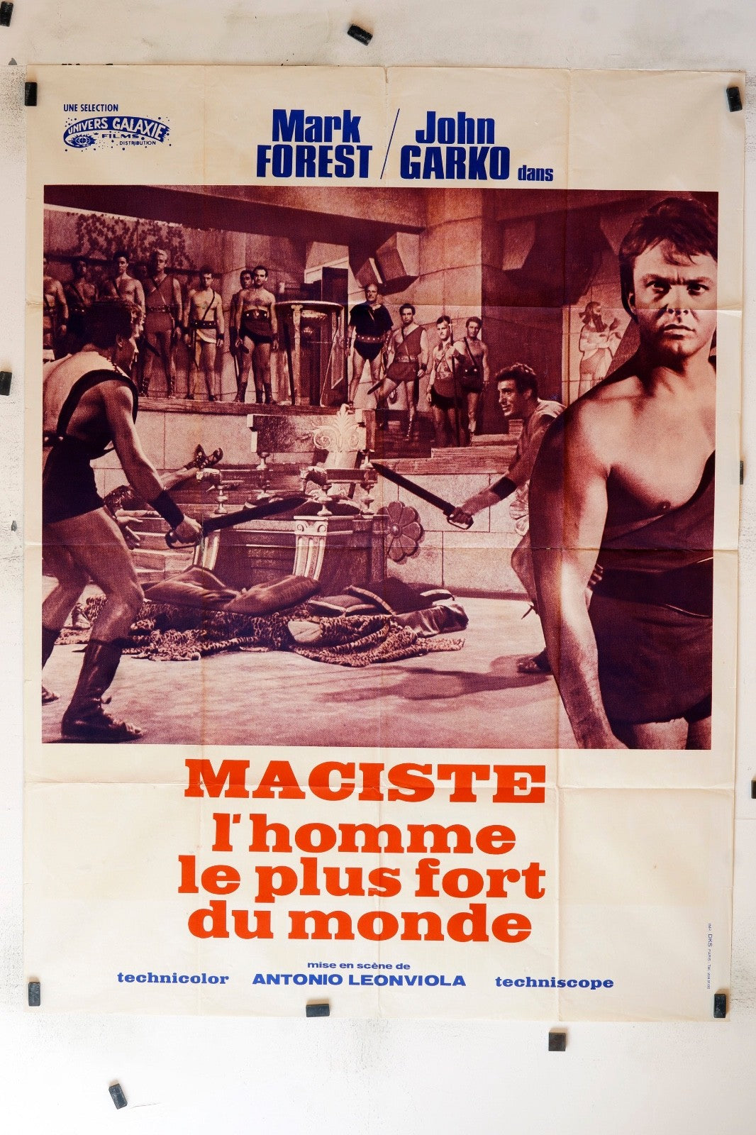 MACISTE, L’HOMME LE PLUS FORT DU MONDE MARK FOREST MOVIE POSTER ORIGINAL 120x160