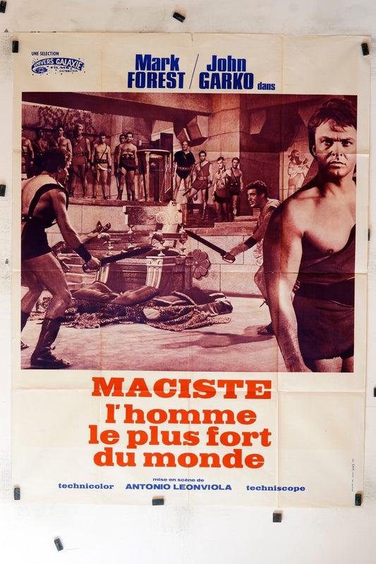 MACISTE, L’HOMME LE PLUS FORT DU MONDE MARK FOREST MOVIE POSTER ORIGINAL 120x160