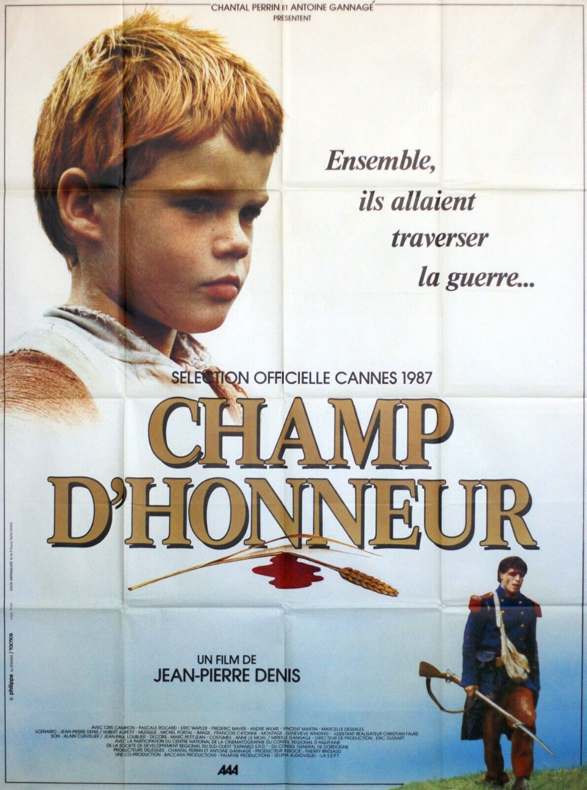 LE CHAMP D’HONNEUR POSTER ORIGINAL 120x160 JEAN PIERRE DENIS
