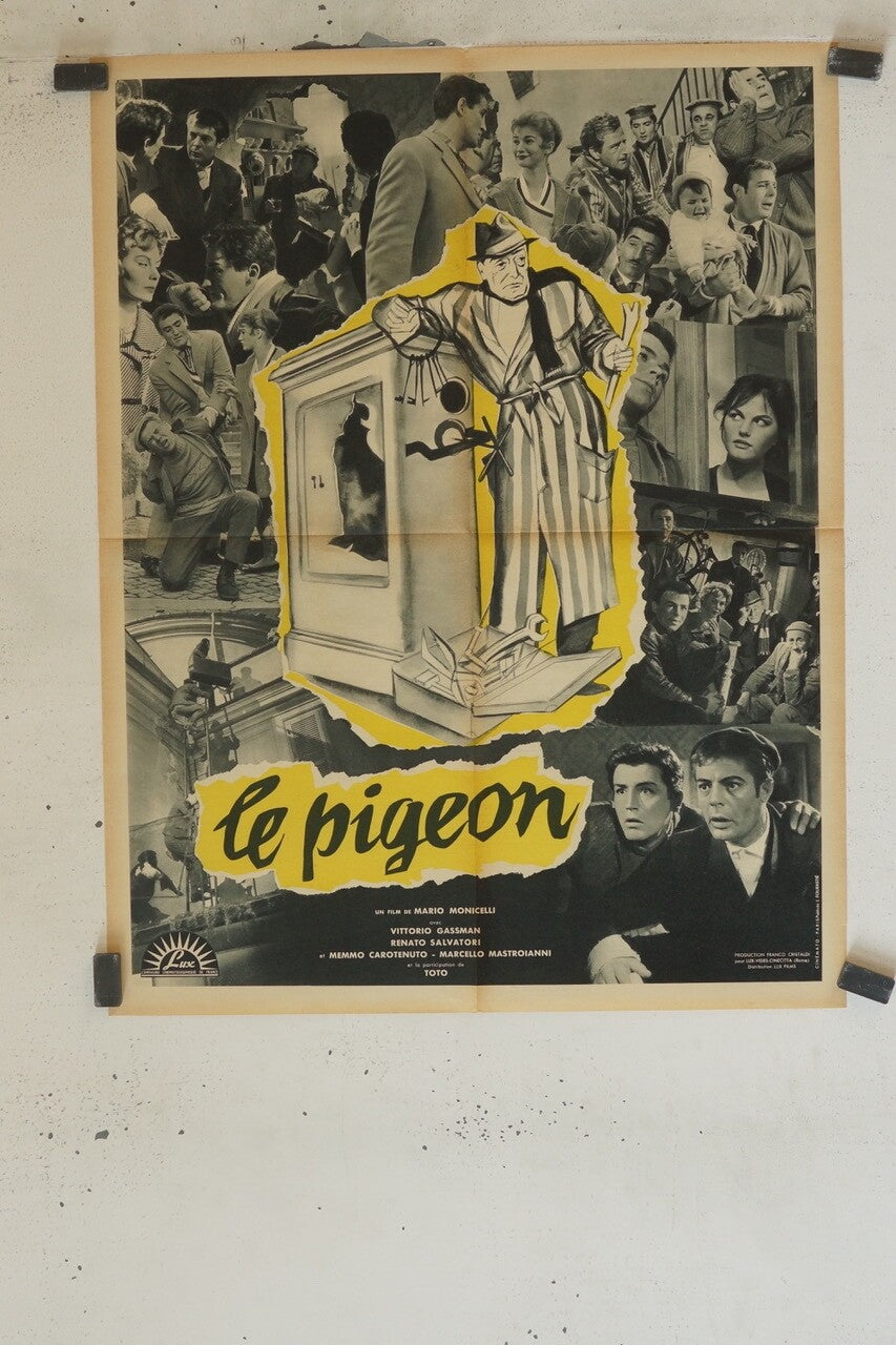LE PIGEON POSTER ORIGINAL (60X80) VITTORIO GASSMAN- RENATO SALVATORI