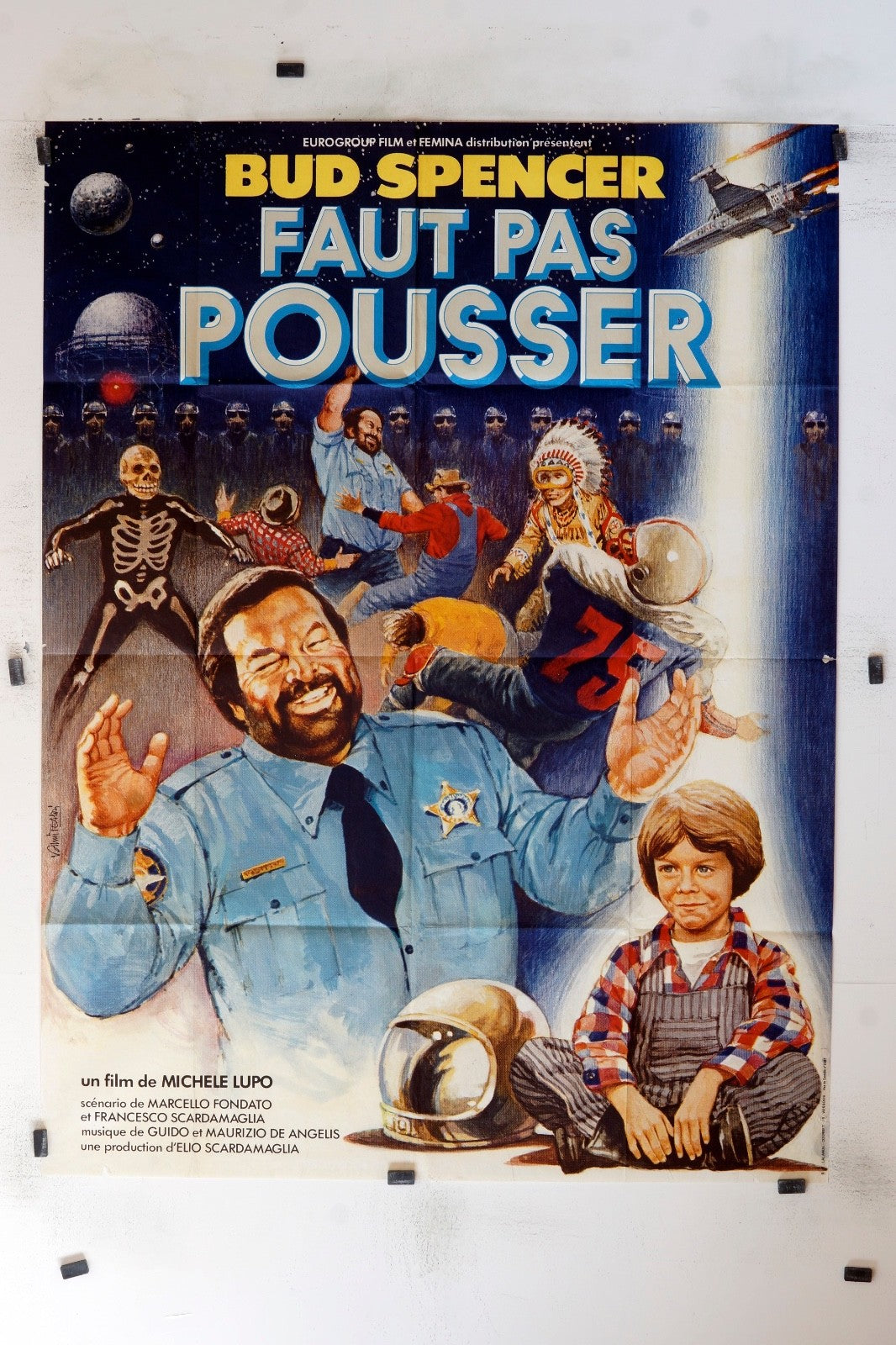 FAUT PAS POUSSER BUD SPENCER ORIGINAL MOVIE POSTER 120x160
