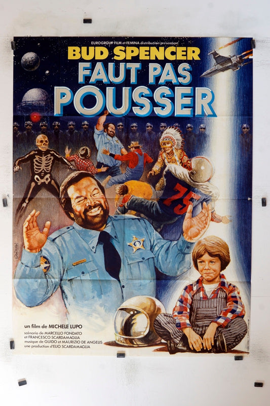 FAUT PAS POUSSER BUD SPENCER ORIGINAL MOVIE POSTER 120x160