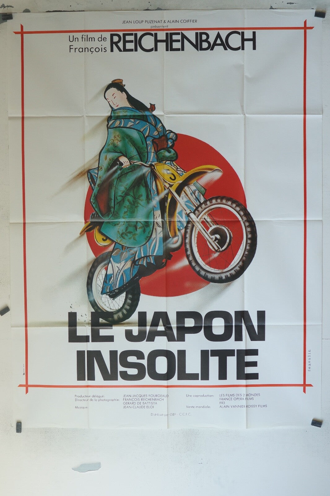 LE JAPON INSOLITE MOVIE POSTER ORIGINAL 120x160 FRANCOIS REICHBACH