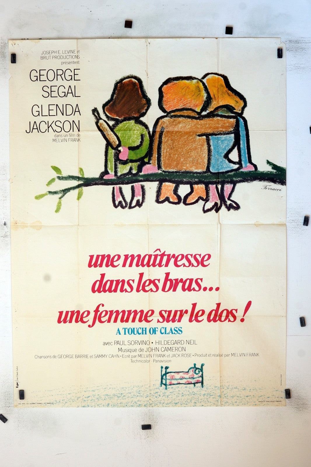 UNE MAITRESSE DANS LES BRAS …UNE FEMME SUR LE DOS ORIGINAL MOVIE POSTER 120x160