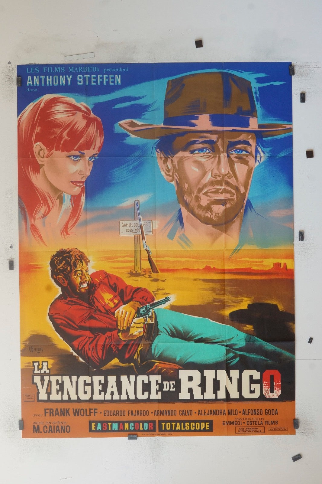 LA VENGEANCE DE RINGO  ANTHONY STEFFEN MOVIE POSTER ORIGINAL (120X160)