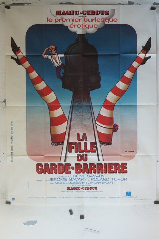 LA FILLE DU GARDE BARRIÈRE MOVIE POSTER ORIGINAL 120x160 JÉRÔME SAVARY