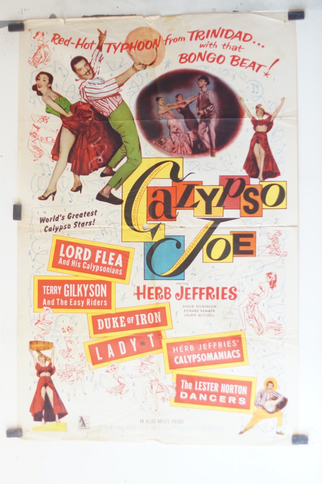 CALYPSO JOE (70X100) ORIGINAL MOVIE POSTER LORD FLEA – TERRY GILKYSON