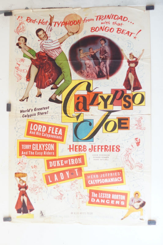 CALYPSO JOE (70X100) ORIGINAL MOVIE POSTER LORD FLEA – TERRY GILKYSON