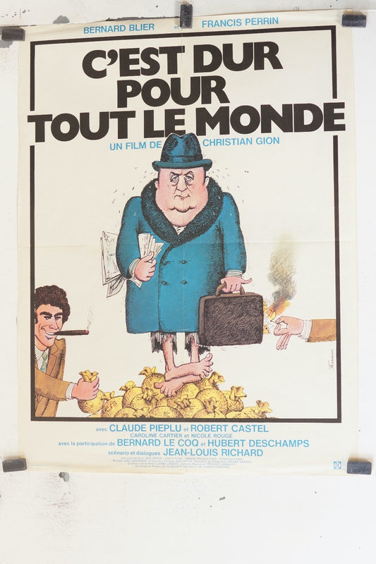 C’EST DUR POUR TOUT LE MONDE MOVIE POSTER ORIGINAL (60X80) Francis Perrin