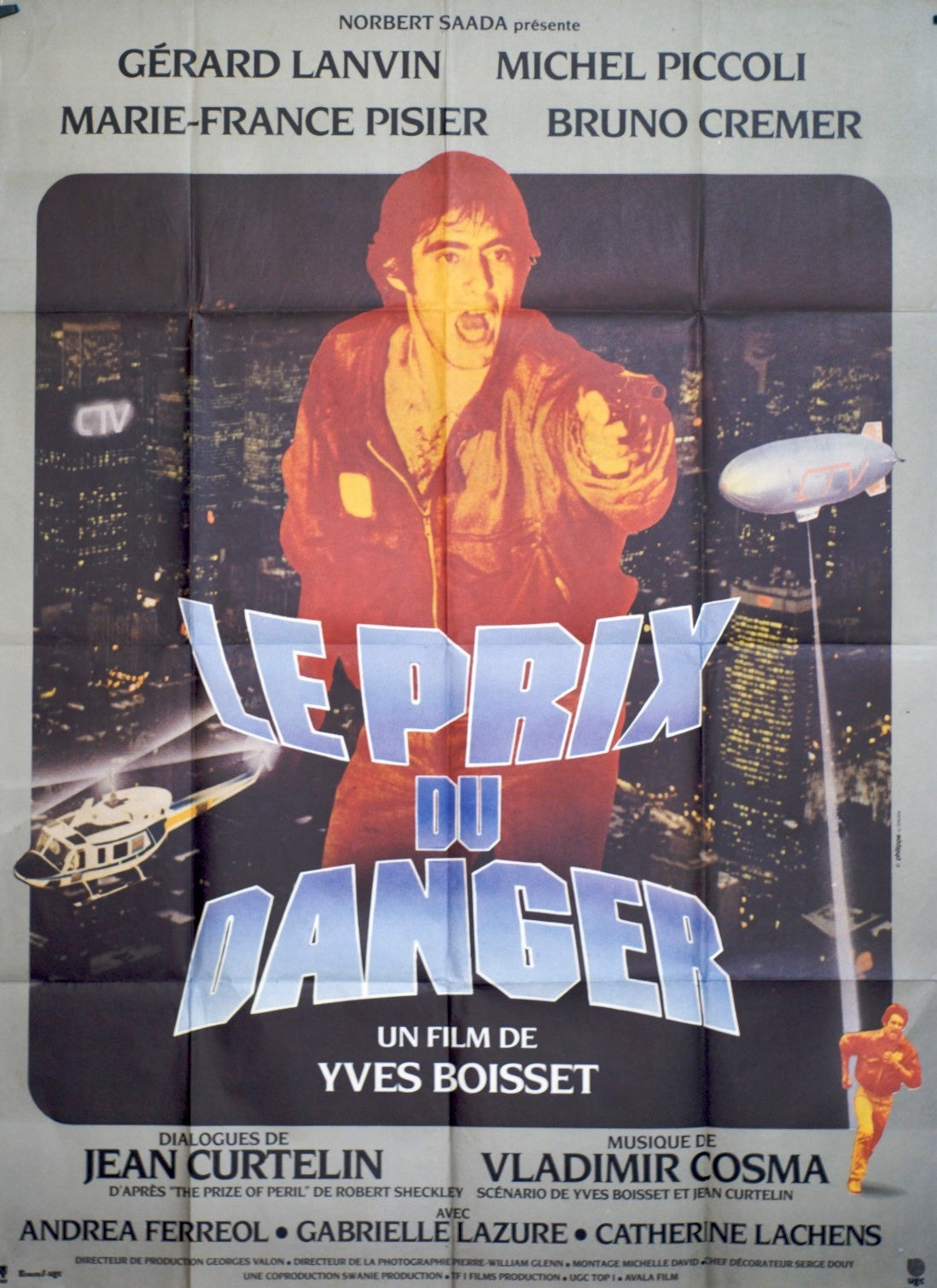 LE PRIX DU DANGER GÉRARD LANVIN 120x160 MOVIE POSTER ORIGINAL