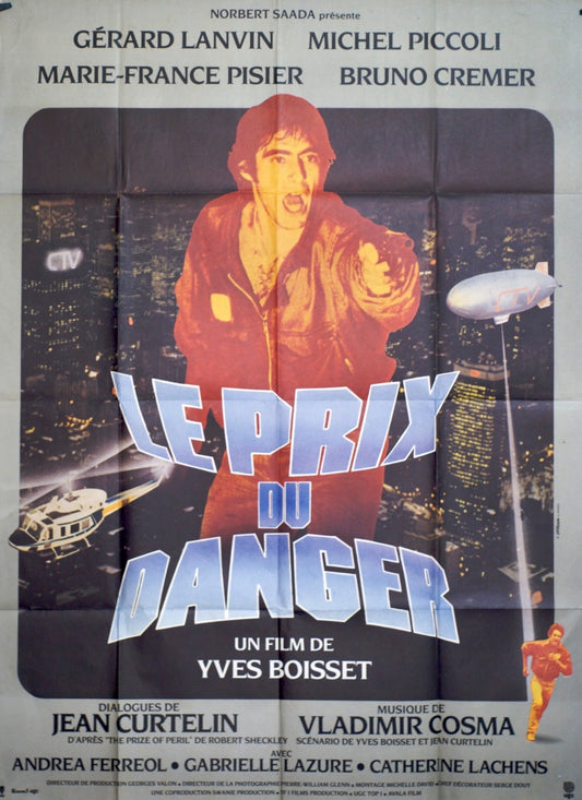 LE PRIX DU DANGER GÉRARD LANVIN 120x160 MOVIE POSTER ORIGINAL