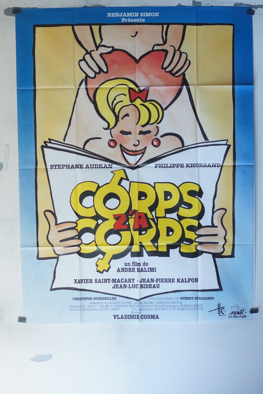 CORPS Z’A CORPS MOVIE POSTER ORIGINAL 120x160 STEPHANE AUDRAN – PHILIPPE KHORSAN