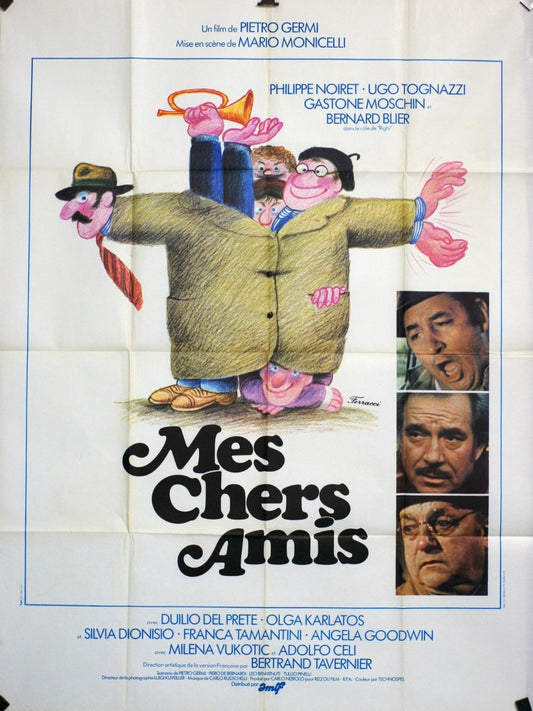 MES CHERS AMIS  PHILIPPE NOIRET  MOVIE POSTER ORIGINAL 120x160