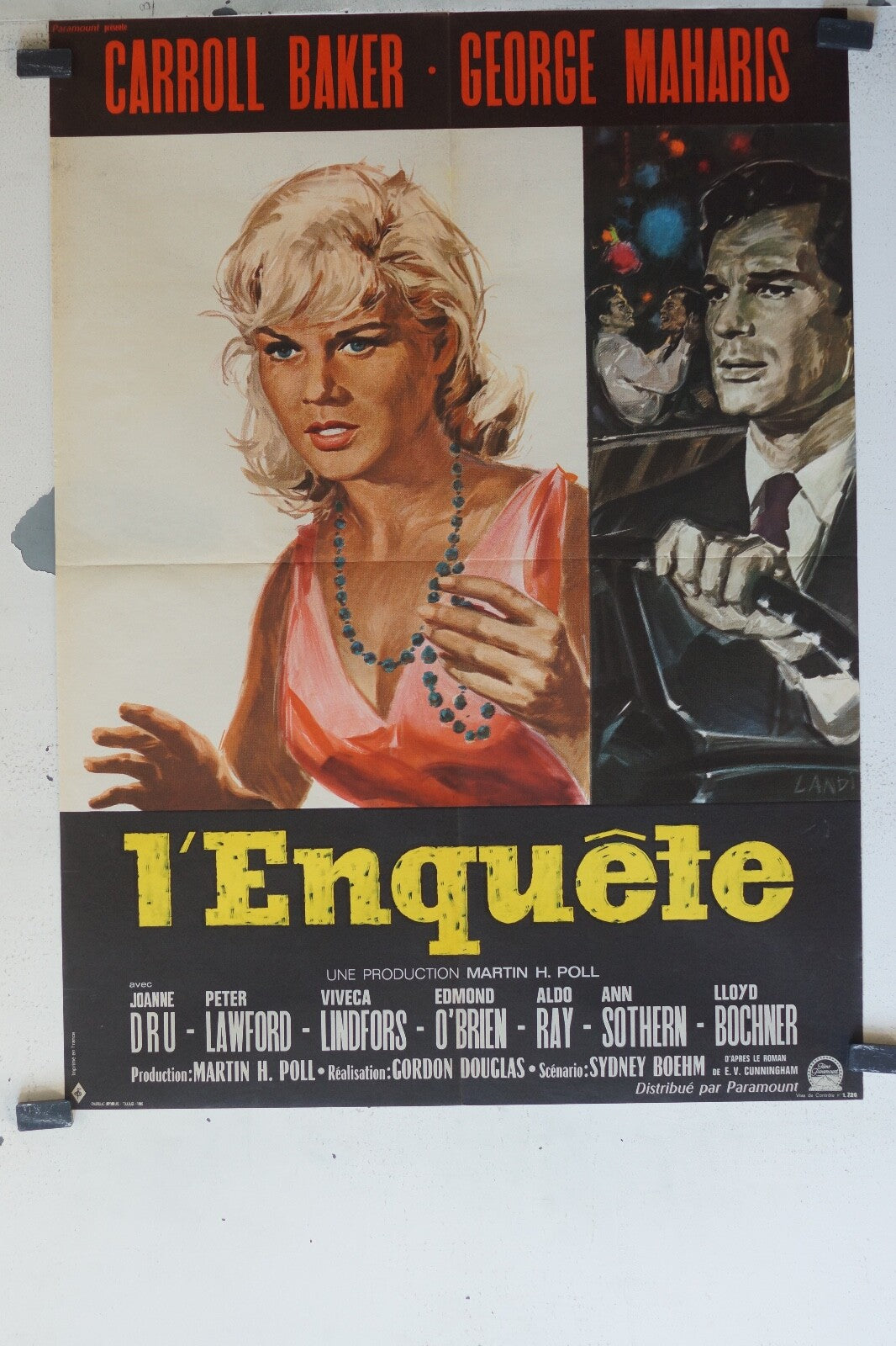 ENQUETE (L’) MOVIE POSTER ORIGINAL (60X80) Carroll Baker 