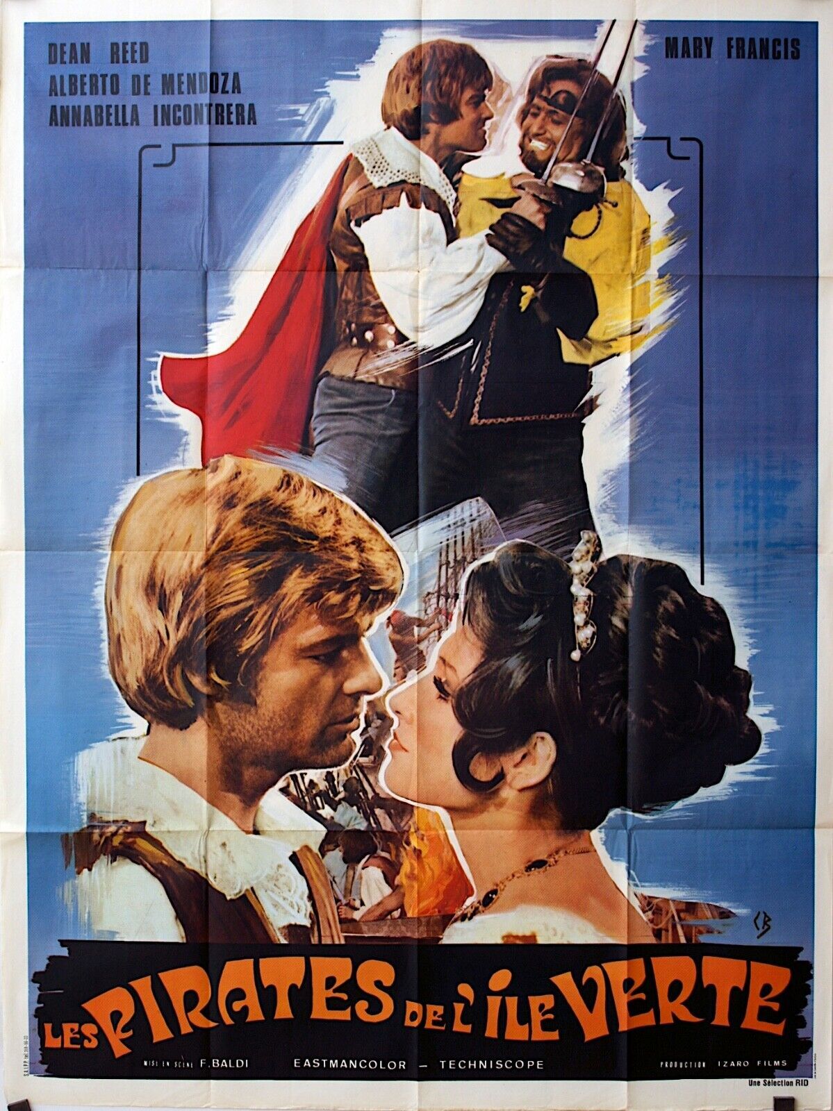 LES PIRATES DE L’ILE VERTE POSTER ORIGINAL (120X160) DEAN REED