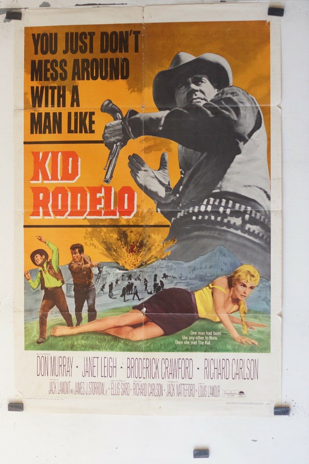 KID RODELO, MOVIE POSTER ORIGINAL (69x103),Don Murray , Janet Leigh 