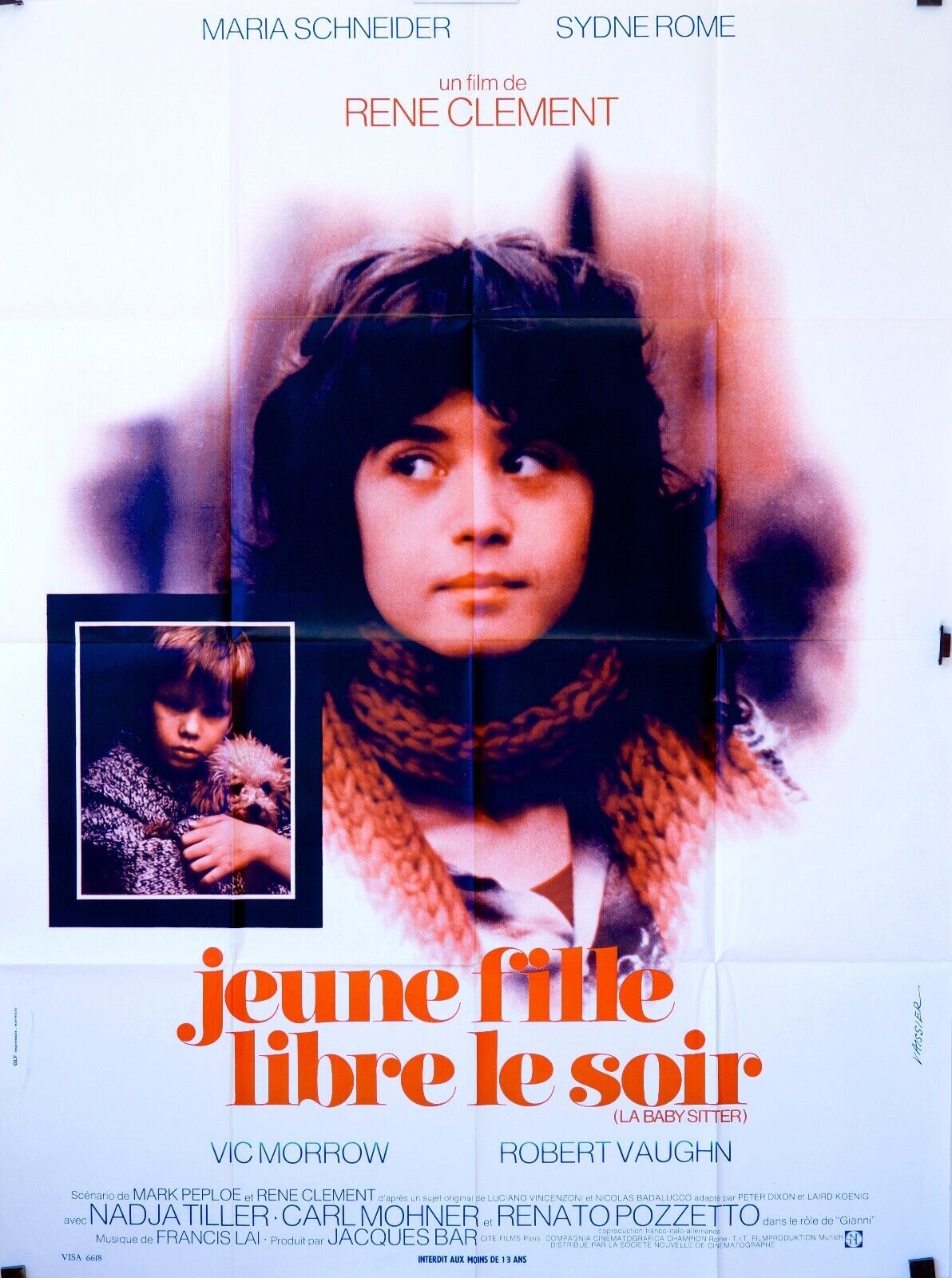 JEUNE FILLE LIBRE LE SOIR ORIGINAL MOVIE POSTER 120x160 MARIA SCHNEIDER