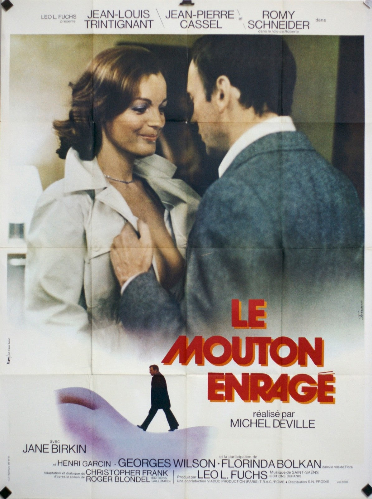 LE MOUTON ENRAGÉ  JEAN-LOUIS TRINTIGNANT  MOVIE POSTER ORIGINAL 120x160