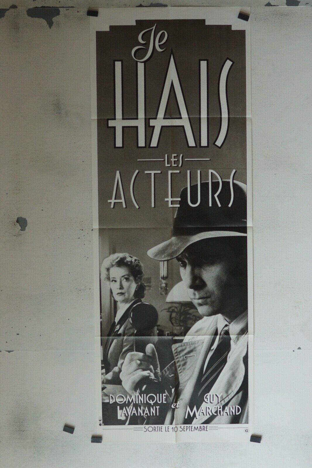 JE HAIS LES ACTEURS POSTER ORIGINAL 60x160 DOMINIQUE LAVANANT