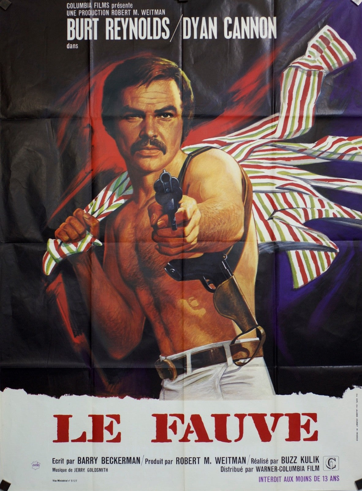 LE FAUVE BURT REYNOLDS MOVIE POSTER ORIGINAL 120x160