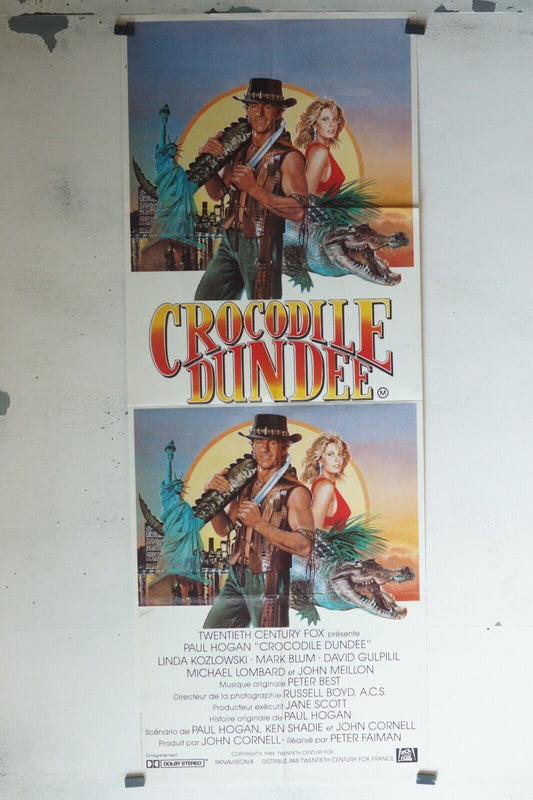 CROCODILE DUNDEE POSTER ORIGINAL 60x160 PAUL HOGAN