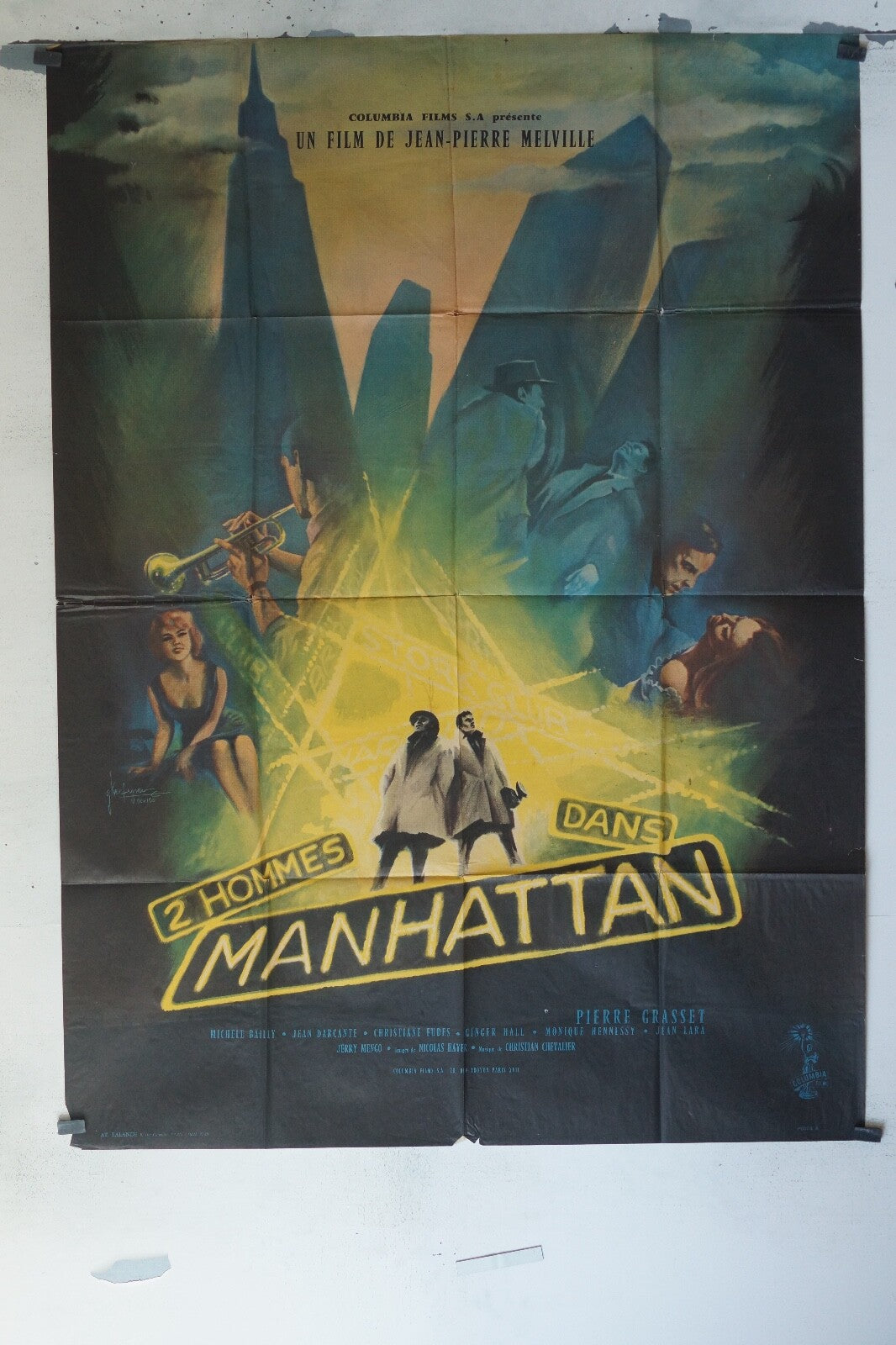 2 HOMMES A MANHATTAN MOVIE POSTER ORIGINAL 120x160 LEE MARVIN